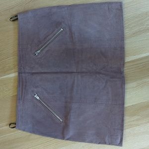 Blank NYC brown suede mini skirt